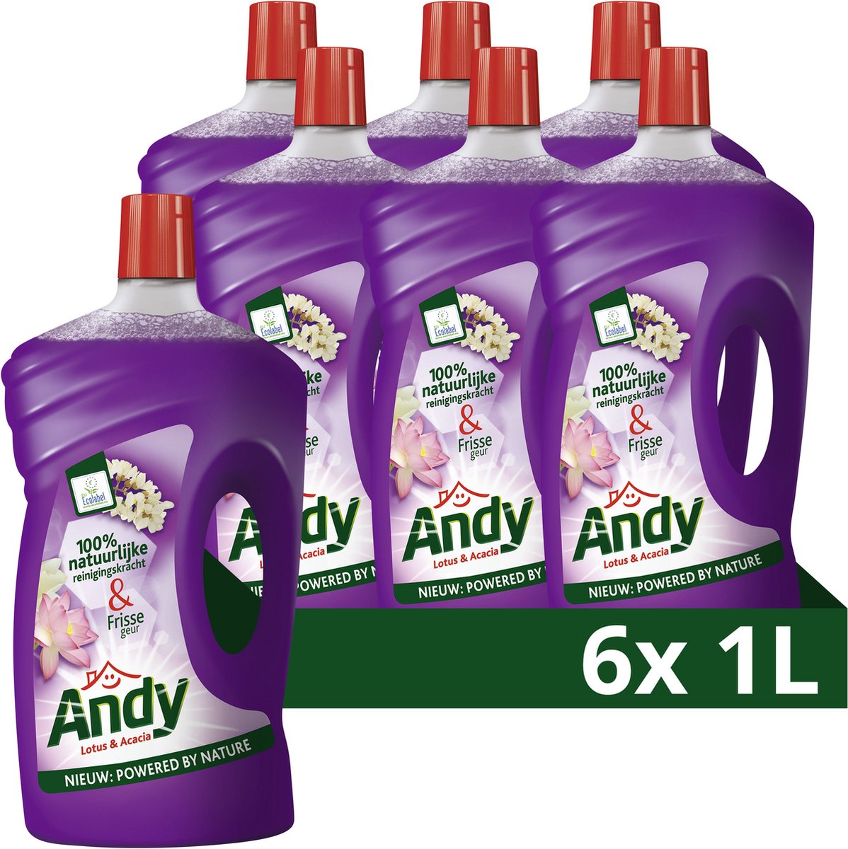 Andy Lotus & Acacia Allesreiniger - 6 x 1L - Voordeelverpakking